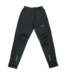 Nike Pants Mens Medium Black Fleece Lined Ankle Zip Cozy Running Gym Training